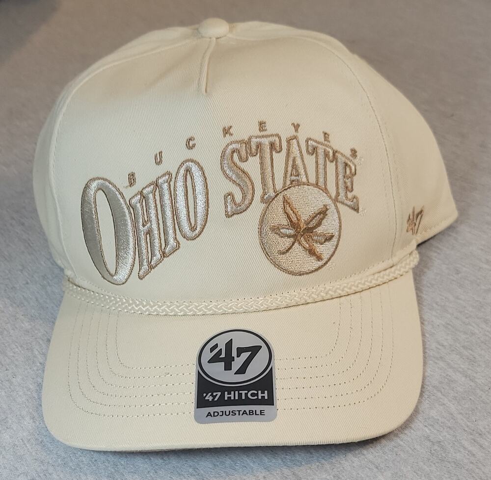 ’47 Ohio State Buckeyes NCAA Adjustable Cap Hat - Beige Tan, Officially Licensed